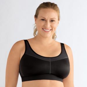 Soutien gorge de sport pour prothses Power noir et gris Amoena