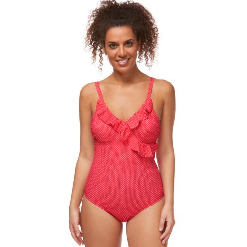 Maillot de bain une pièce Romantic down rouge Amoena