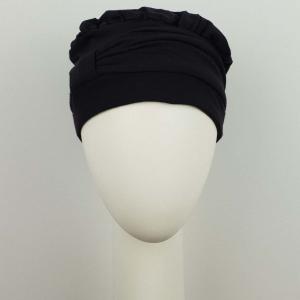 Turban Effet Borsalino Saomi MTM - Petite Taille (54 cm) : Jersey de Bambou Haute Couture
