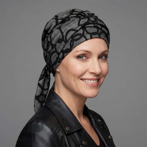 Bonnet Turban chimio Julieta hiver : Volume torsadé & pans à nouer - Autrement Belle