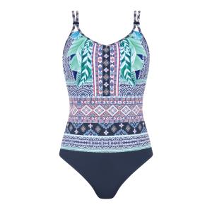 Maillot de bain pour prothèse une pièce Boho Vibes bleu Amoena