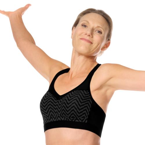 Brassière de sport Grand Maintien Jolie - Noir et gris