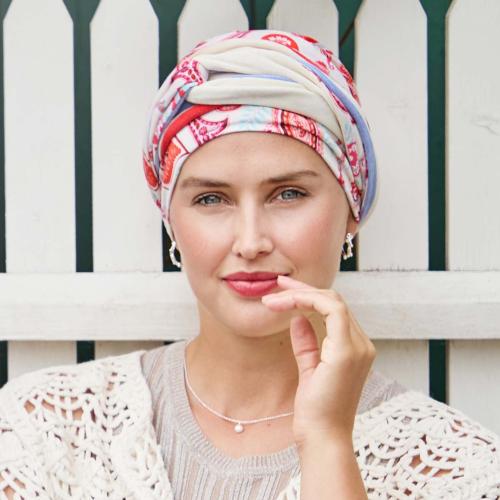 Turban chimio Confort Noya Christine Headwear : Bambou Caretech® et Volume Torsadé