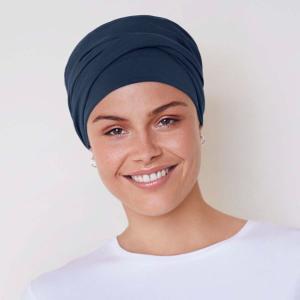 Turban chimio Modulable Emmy Christine Headwear : Concept 2-en-1 Coton & Viscose