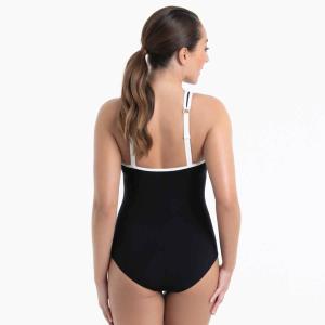 Maillot de bain 1 pièce pour prothèses Colina Palmtree Noir et Blanc - Anita