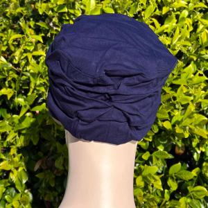 Turban chimio Mirabelle Uni : Volume plissé en bambou - Autrement Belle