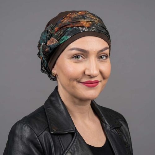 Turban chimio Rose Bambou : Volume et bandeau - Autrement Belle