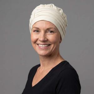 Turban Effet Borsalino Saomi MTM - Taille Standard (57 cm) : Jersey de Bambou Haute Couture