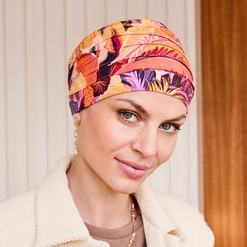 Bonnet chimio Yoga bambou multicolore Christine Headwear