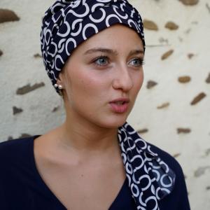 Foulard chimio préformé Georgia - Touche de Soie & Doublure Coton - Élégance classique