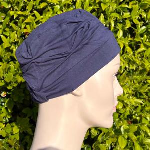 Turban chimio Mirabelle Uni : Volume plissé en bambou - Autrement Belle
