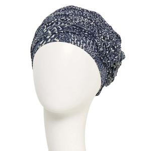 Turban Froncé Yama Christine Headwear : Bambou et Double Application Florale