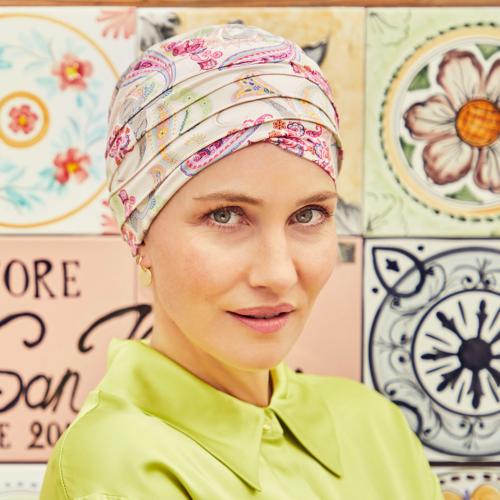 Bonnet chimio Yoga bambou multicolore Christine Headwear