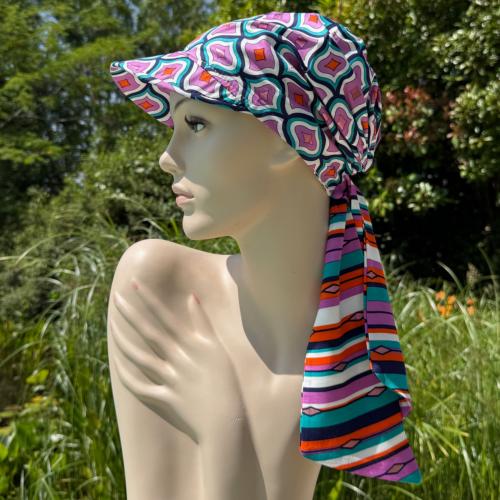 Casquette chimio ultra légère Cara imprimé Gisela Mayer