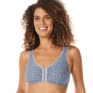 Brassière postopératoire Frances en coton bleu léo Amoena