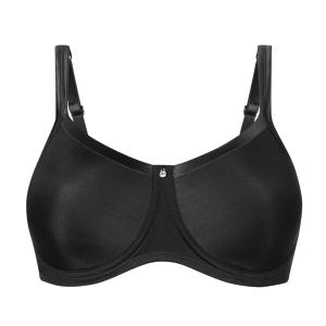 Soutien-gorge paddé sans armatures Lara satin noir Amoena