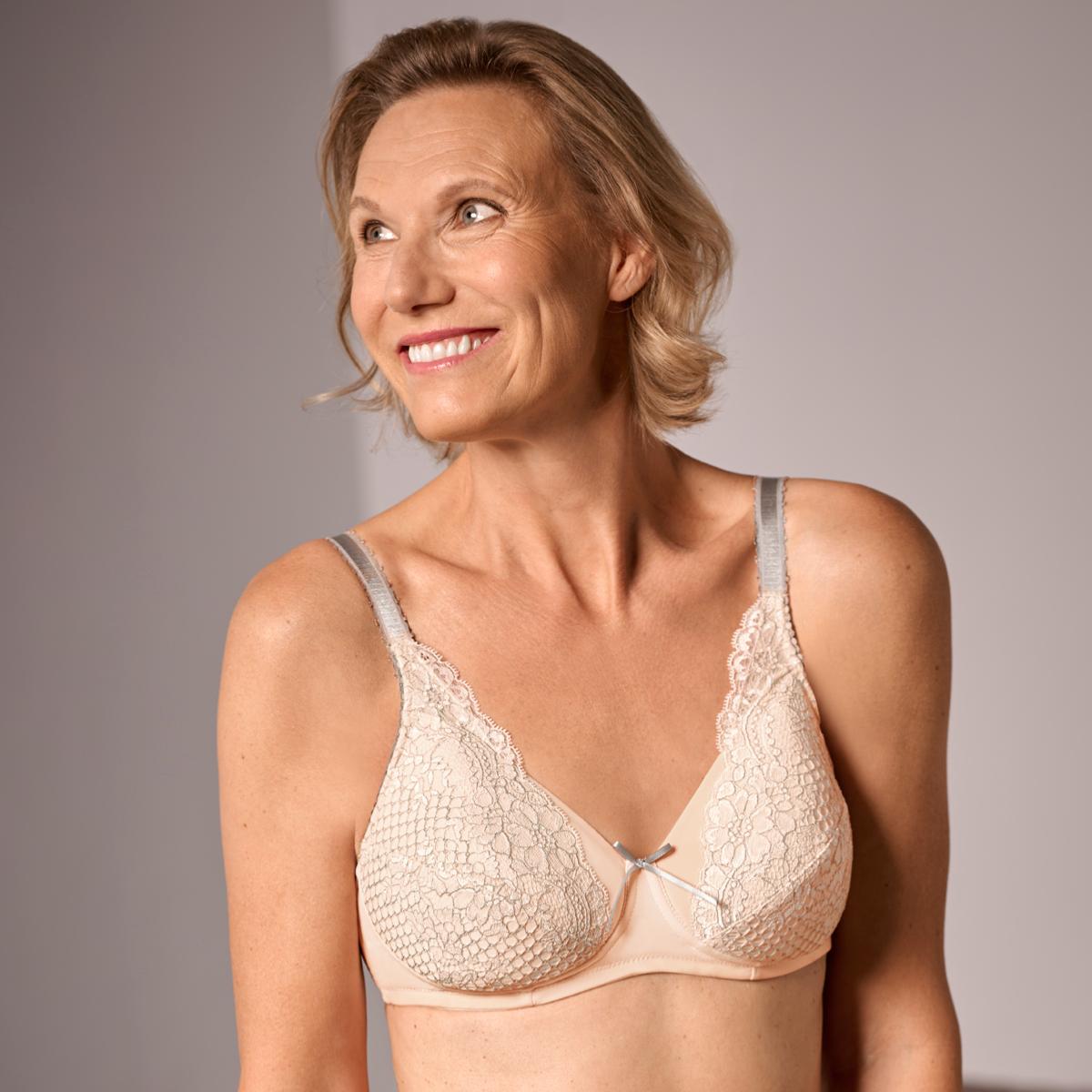 Soutien-gorge pour prothèses sans armatures paddé Alina rose