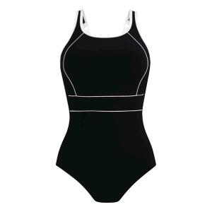 Maillot de bain 1 pièce pour prothèses Colina Palmtree Noir et Blanc - Anita