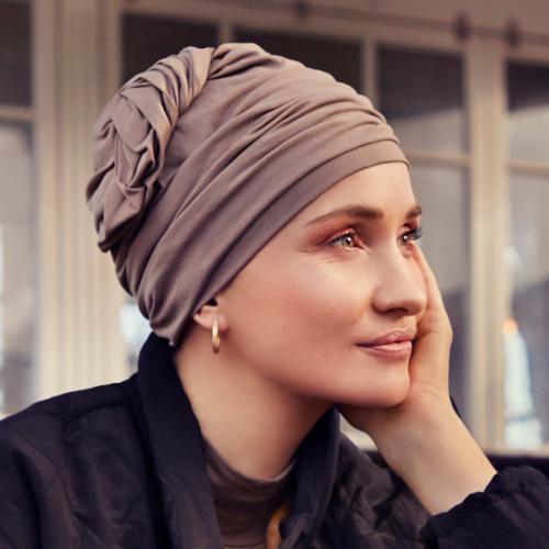 Turban chimio Drapé Sena Christine Headwear : Coton Supima® de Luxe