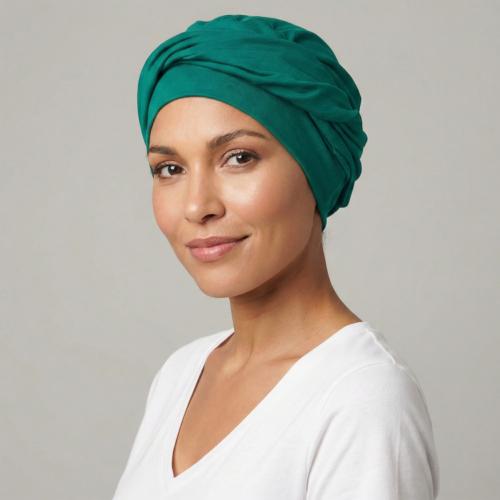 Turban Lucie uni - L'Iconique Drapé en Bambou