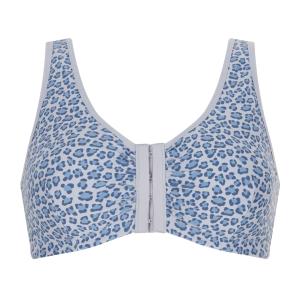 Brassière postopératoire Frances en coton bleu léo Amoena