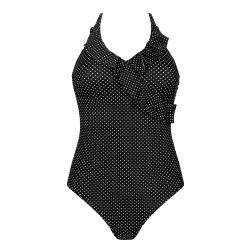 Maillot de bain une pièce Romantic down noir Amoena