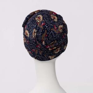 Turban Chimio Bambou Alina Christine Headwear : Plissé et Nœud Plat