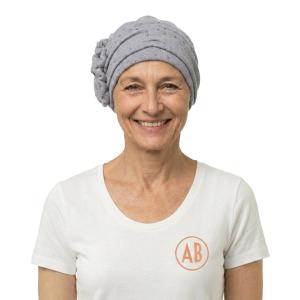 Turban Hiver Elena - Laine & Doublure Bambou - Application florale