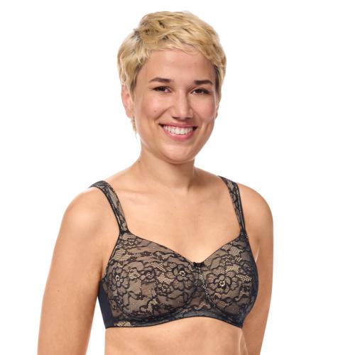 Soutien-gorge à coques sans armatures Camilla Paddé Amoena - Noir / Sable