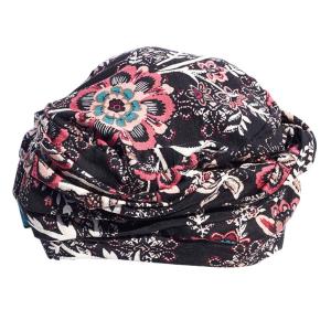 Turban Torsadé Malou Gisela Mayer : Jersey de Bambou et Imprimé Multicolore