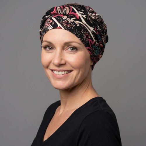 Turban Torsadé Malou Gisela Mayer : Jersey de Bambou et Imprimé Multicolore