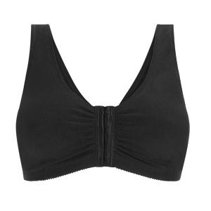 Brassière postopératoire en coton Frances noir Amoena