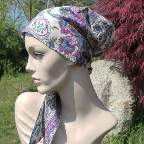 Foulard bandana prénoué été Lolita multicolore Autrement Belle