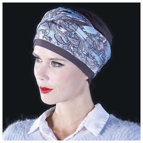 Foulard chimio à nouer en bambou Nadia MM Paris