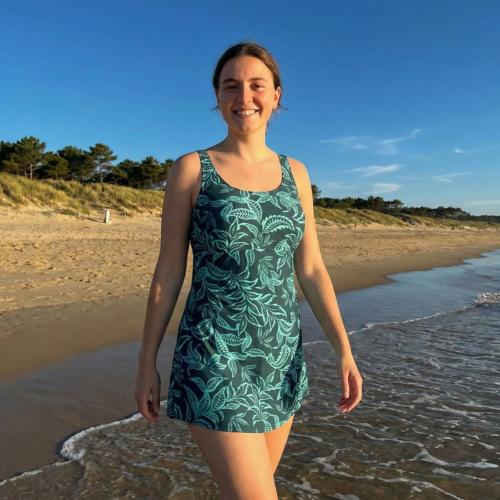 Robe de bain post-opératoire Salerno - Tropical jade - Amoena