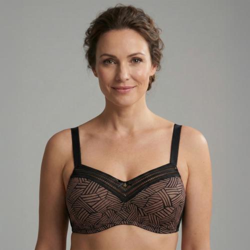 Soutien-gorge sans armatures Brooke - Amoena (Noir / Moka)