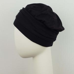Turban Effet Borsalino Saomi MTM - Petite Taille (54 cm) : Jersey de Bambou Haute Couture