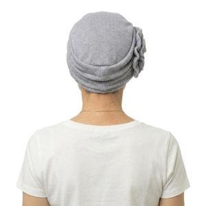 Turban Hiver Elena - Laine & Doublure Bambou - Application florale