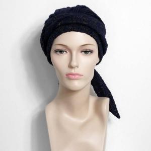 Bonnet Turban chimio Julieta hiver : Volume torsadé & pans à nouer - Autrement Belle