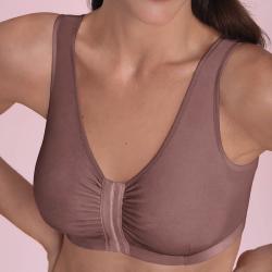 Brassière postopératoire taupe en coton Hazel Anita