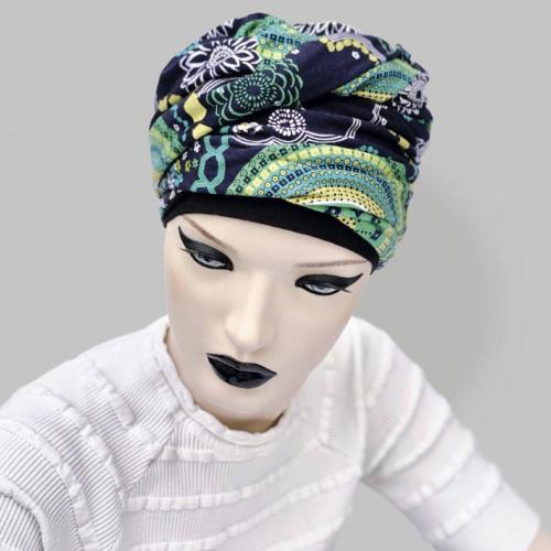 Foulard chimio à nouer en bambou Nadia MM Paris
