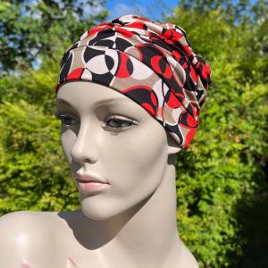 Turban chimio Mirabelle Multicolore : Volume plissé en bambou - Autrement Belle