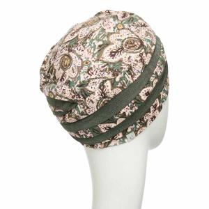 Turban chimio Plissé Shanti Christine Headwear : Bambou Caretech® Bicolore