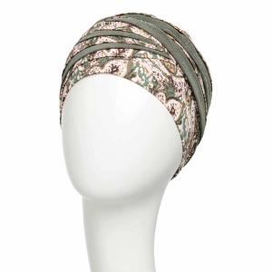 Turban chimio Plissé Shanti Christine Headwear : Bambou Caretech® Bicolore