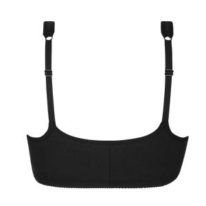 Brassière postopératoire Fleur en coton noir Amoena