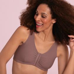 Brassière postopératoire taupe en coton Hazel Anita