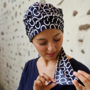 Foulard chimio préformé Georgia - Touche de Soie & Doublure Coton - Élégance classique