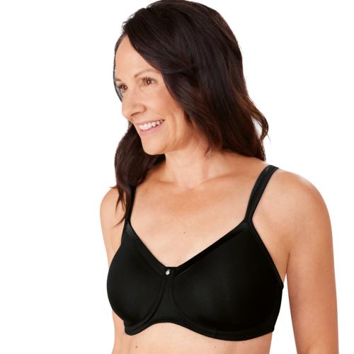 Soutien-gorge paddé sans armatures Lara satin noir Amoena