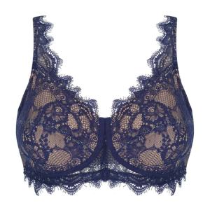 Soutien-gorge Mastectomie Chantilly Bleu marine Megami (Sans Armatures)