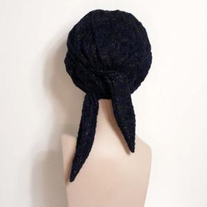 Bonnet Turban chimio Julieta hiver : Volume torsadé & pans à nouer - Autrement Belle